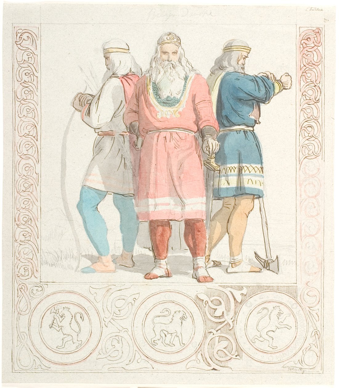 Örvar-Oddr, Holger Danske, Stærkodder by Lorenz Frølich