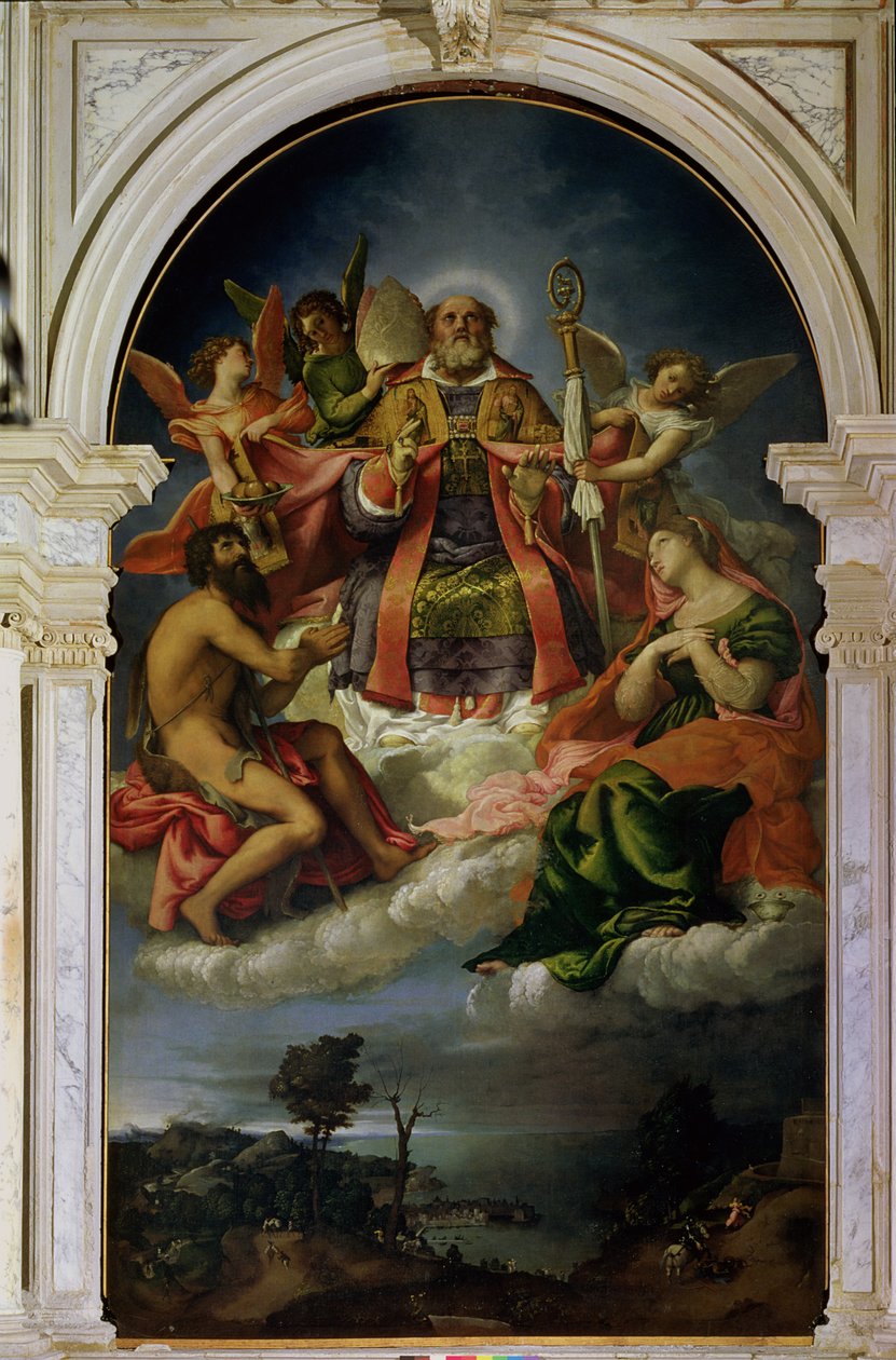 St. Nicholas in Glory with Saints by Lorenzo Lotto