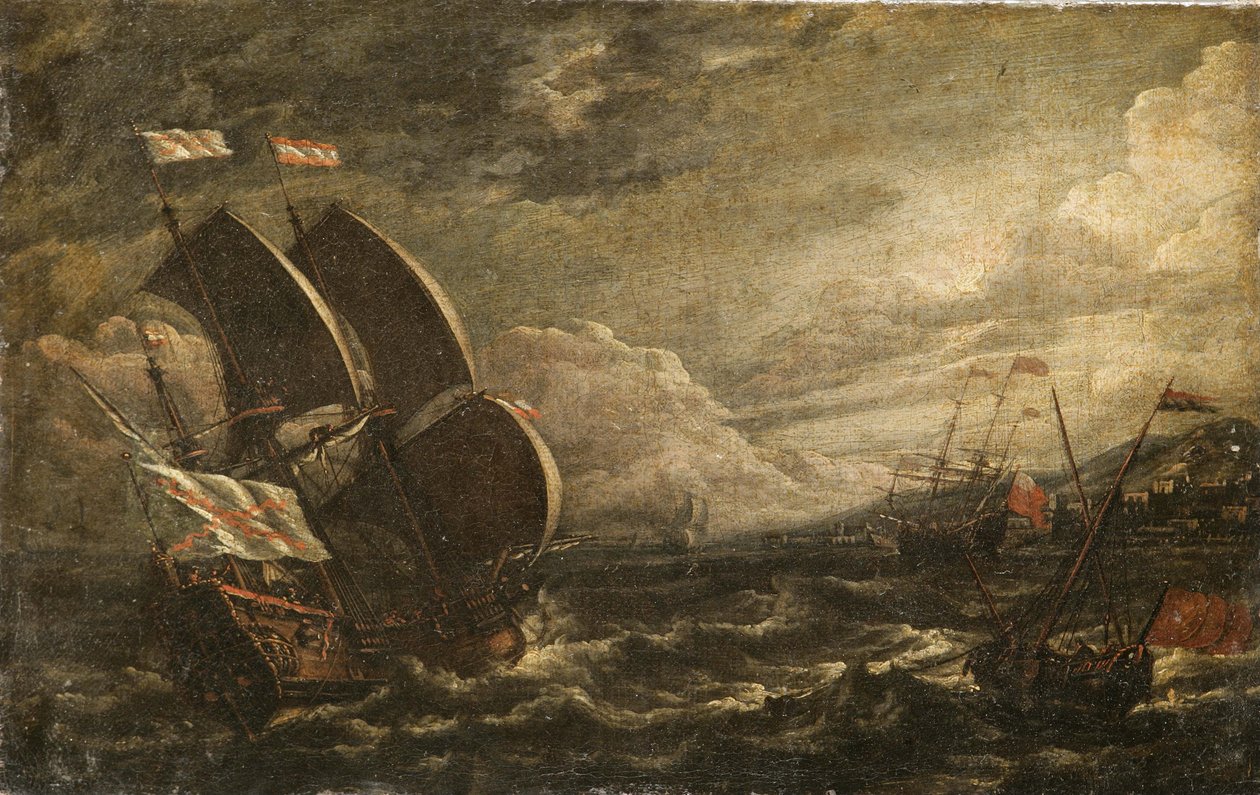 A Storm at Sea by Lorenzo a Castro
