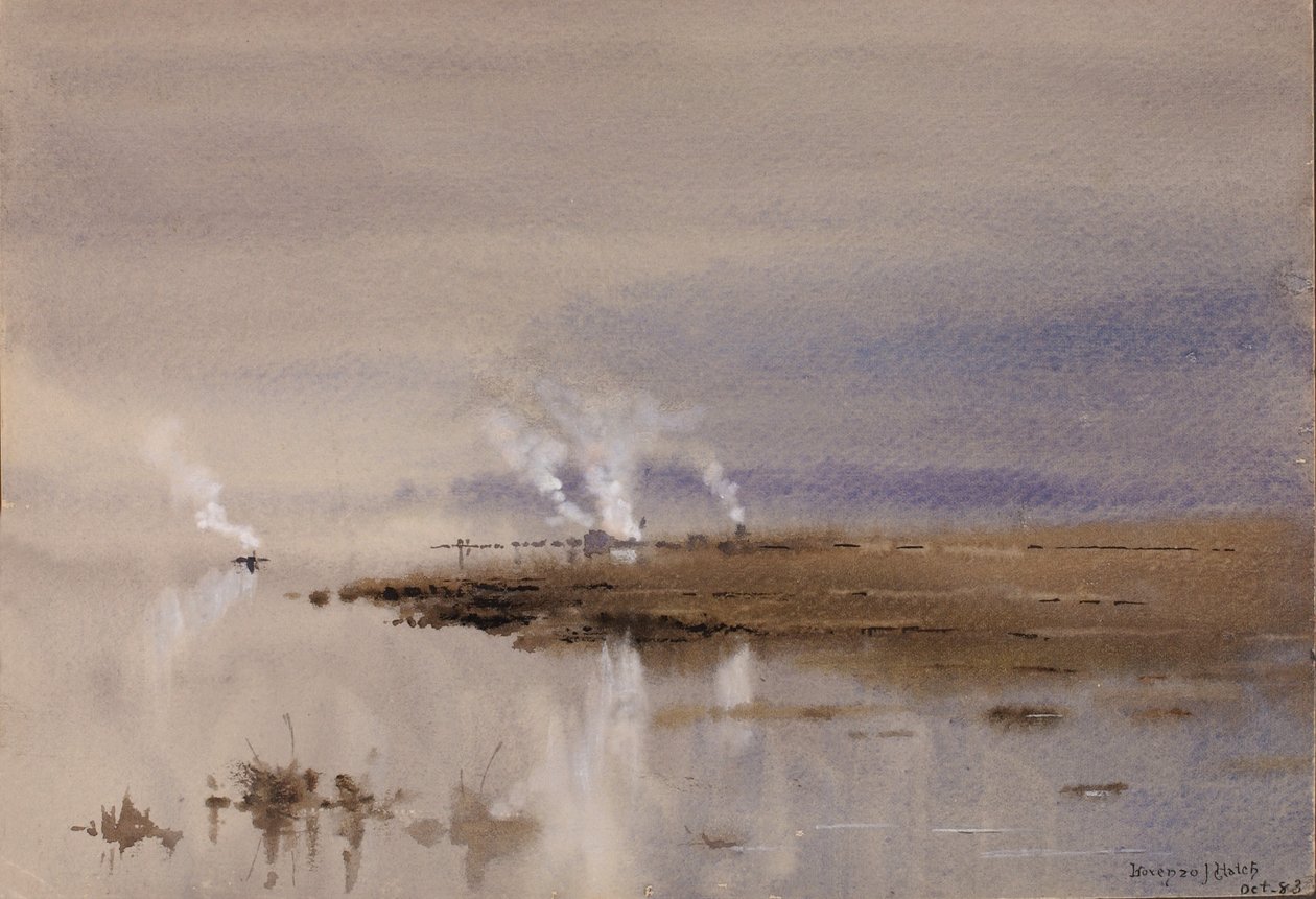 Sketch on the Potomac by Lorenzo J. Hatch