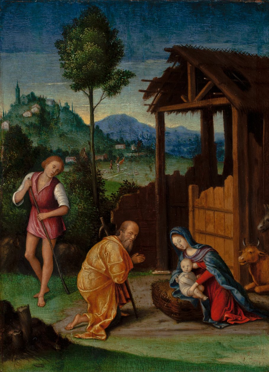 The Adoration of the Shepherds by Lorenzo Leonbruno