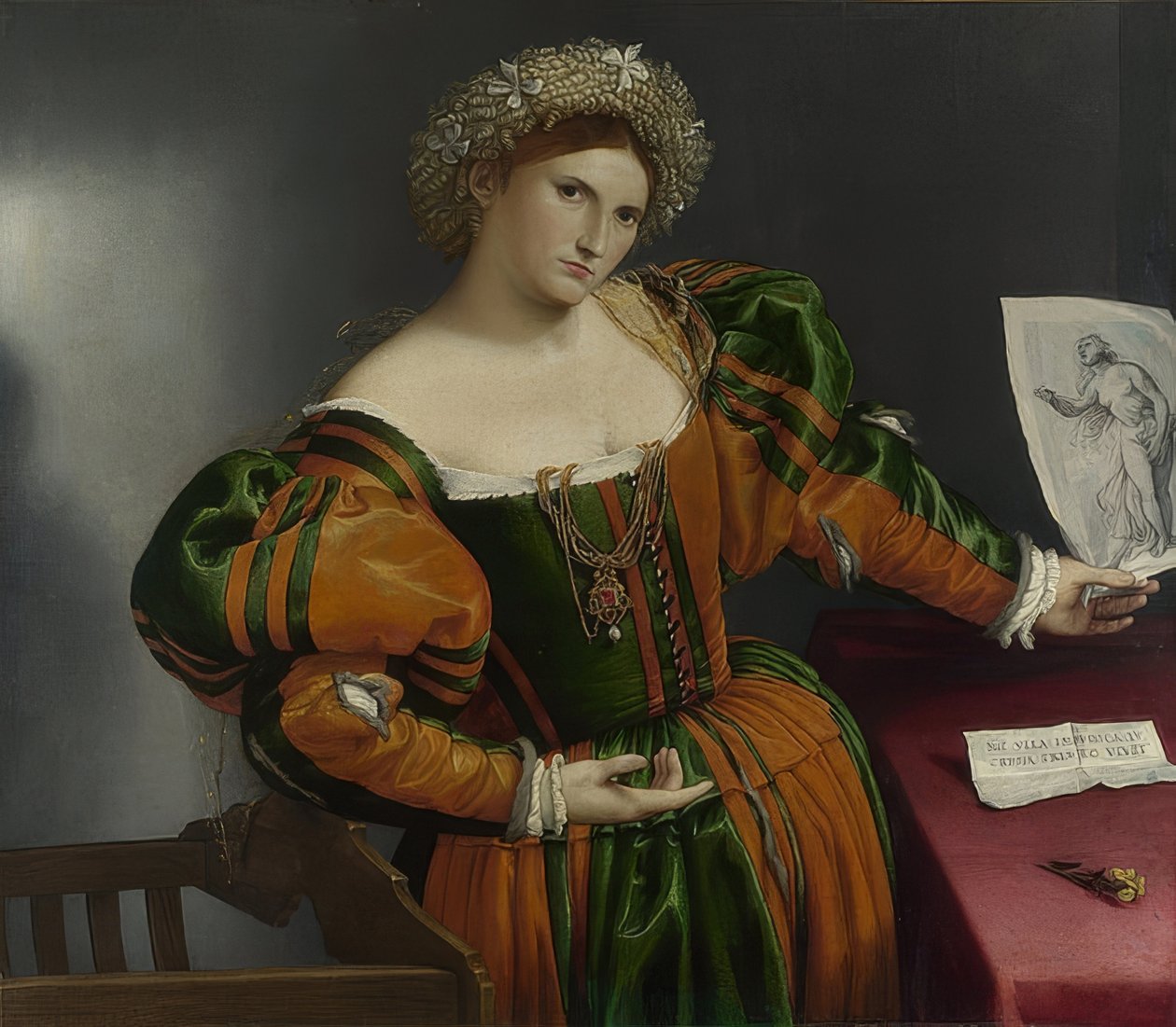 Portrait of a Woman (Lucretia) by Lorenzo Lotto