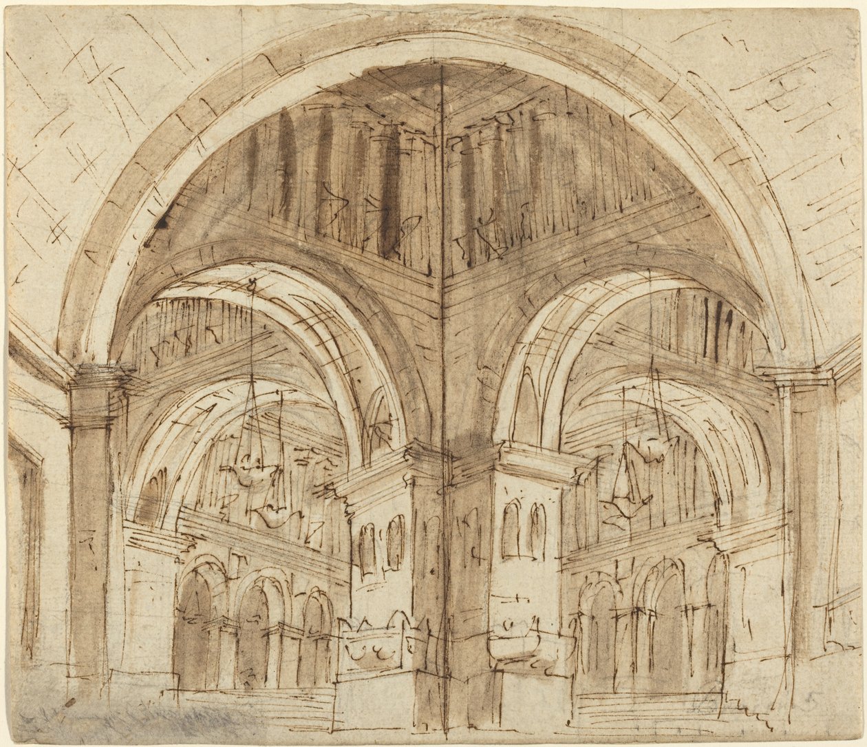 Design for a Vaulted Hall by Lorenzo Sacchetti
