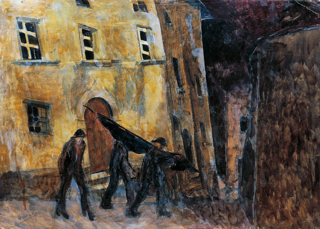 Funeral of an anarchist by Lorenzo Viani