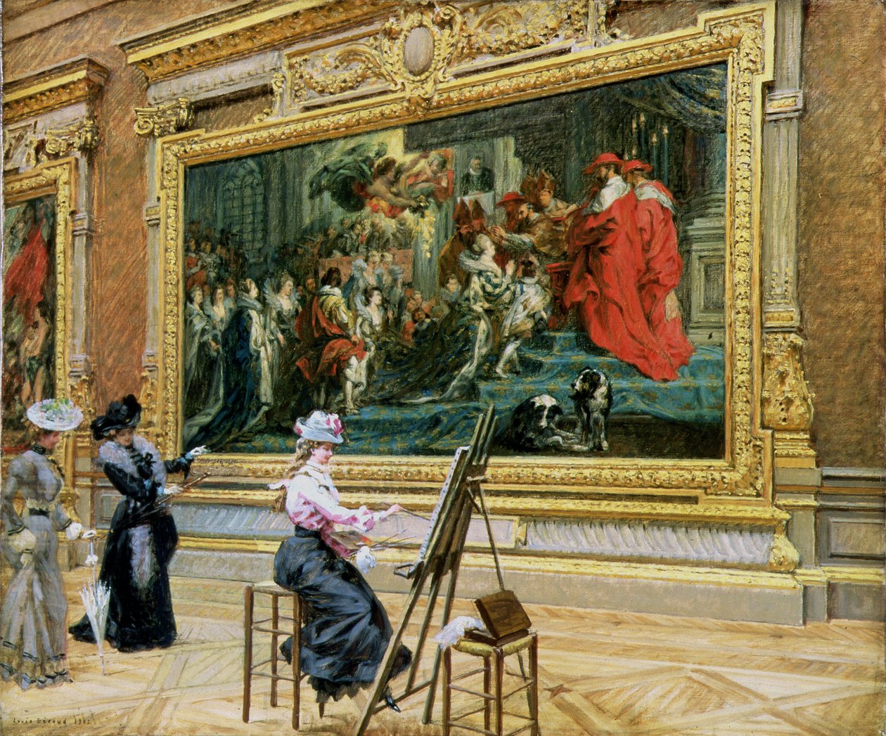 The Earnest Pupil in the Rubens Room by Louis Beroud