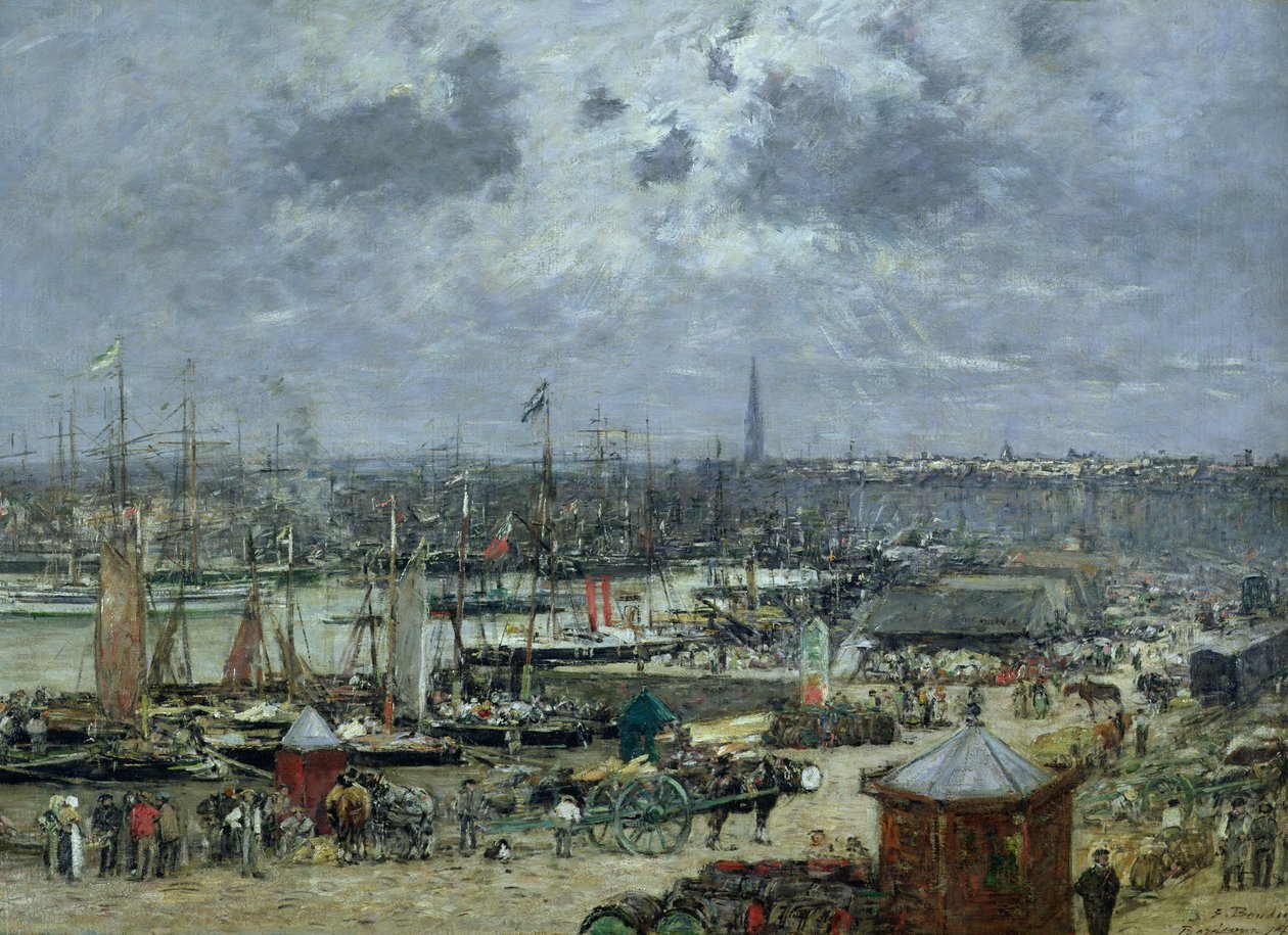 The Port of Bordeaux, 1874 by Eugene Louis Boudin