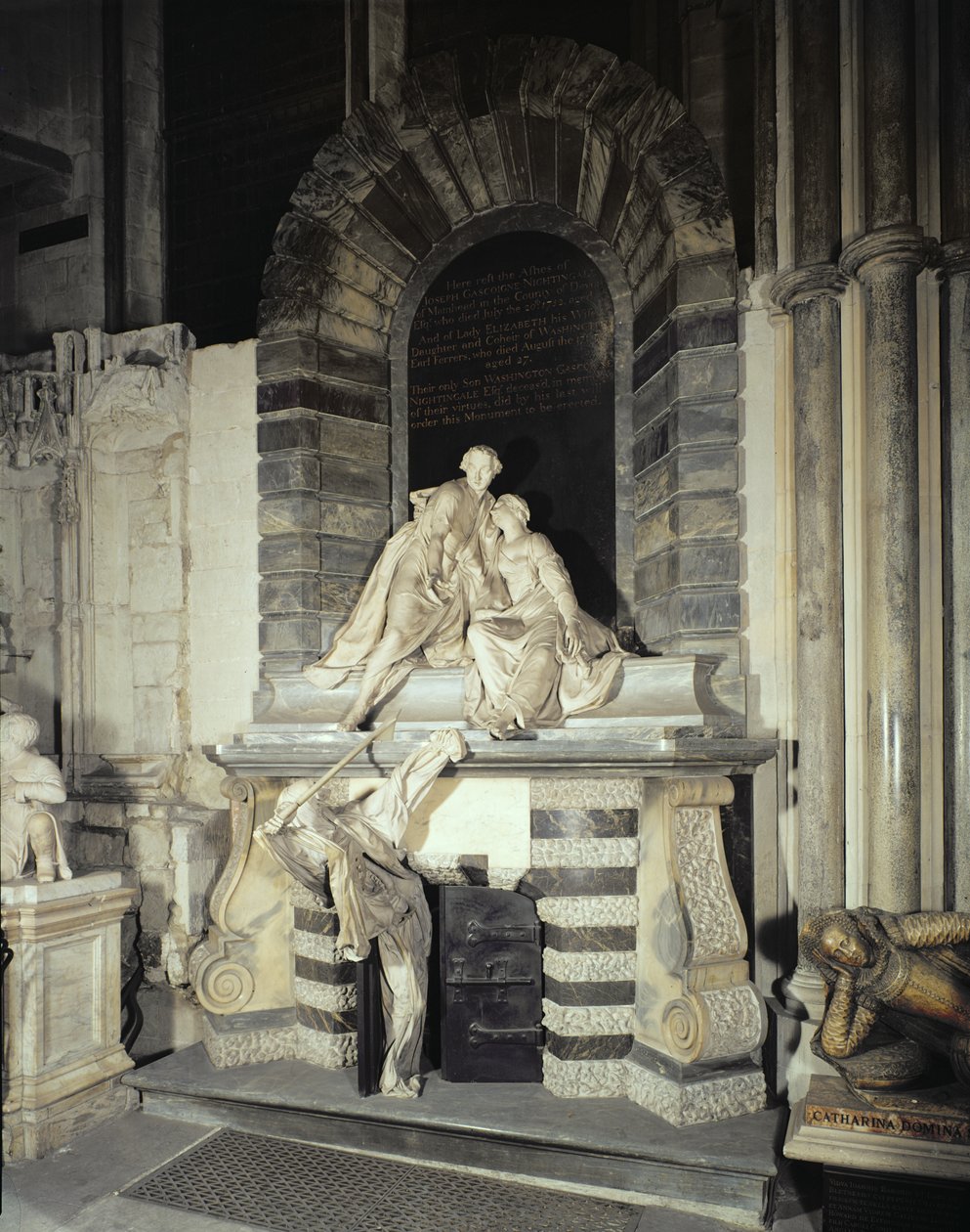 Tomb of Sir Joseph and Lady Elizabeth Nightingale by Louis Francois Roubillac