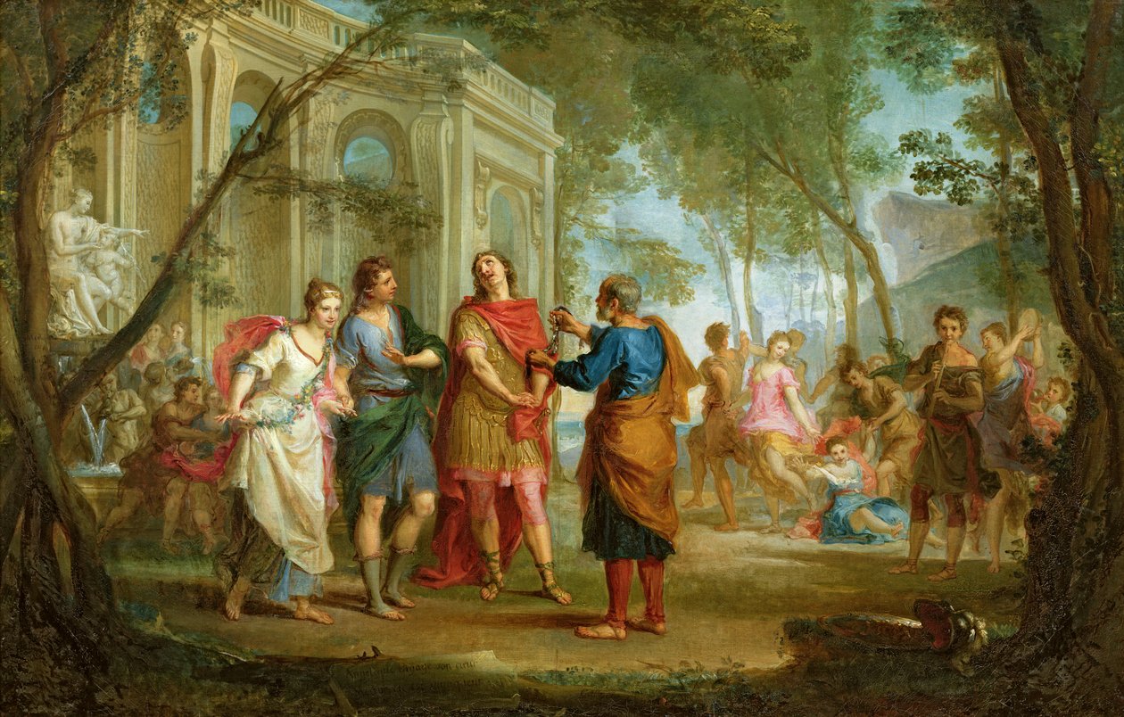 Roland Learns of the Love of Angelica and Medoro by Louis Galloche