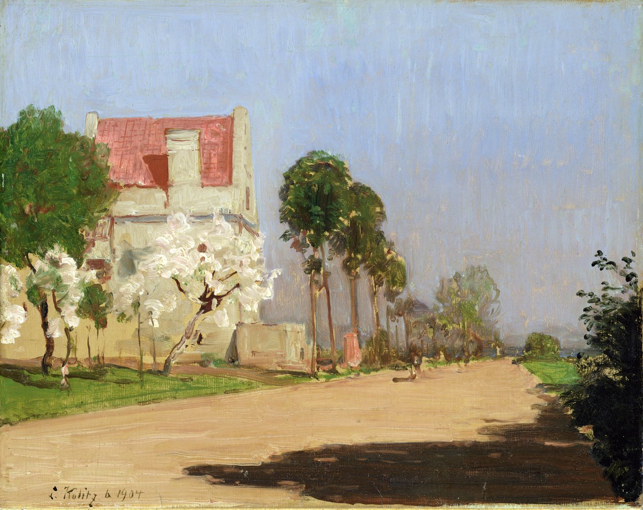 Road by the Fulda River to Neuen Muehle near Kassel by Louis Kolitz