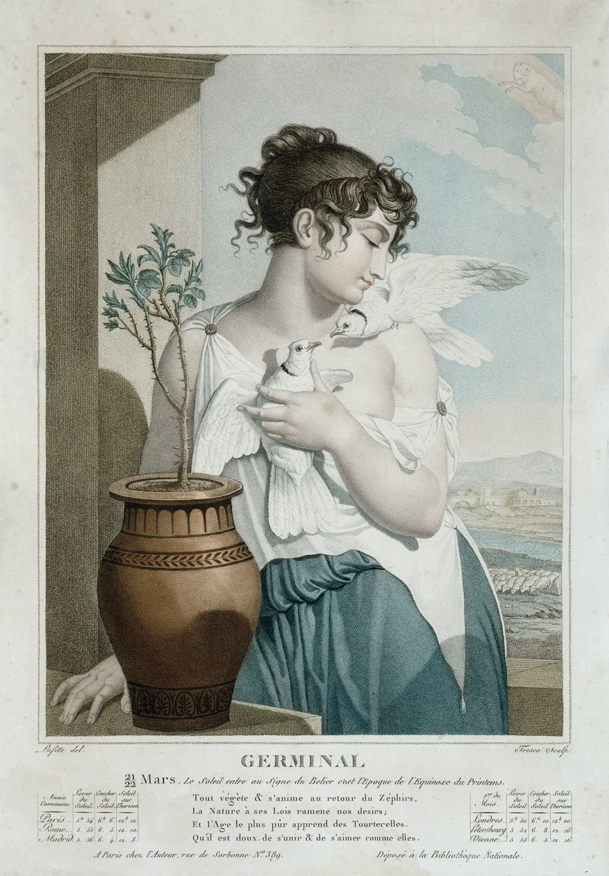 Germinal (March-April), Seventh Month of the Republican Calendar, Engraved by Tresca, c.1794 by Louis Lafitte