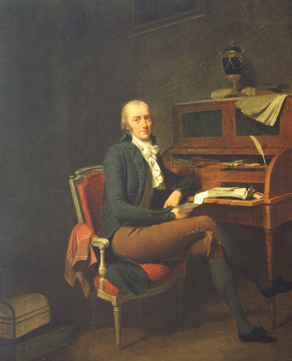 Portrait of a Seated Man at a Desk by Louis Leopold Boilly