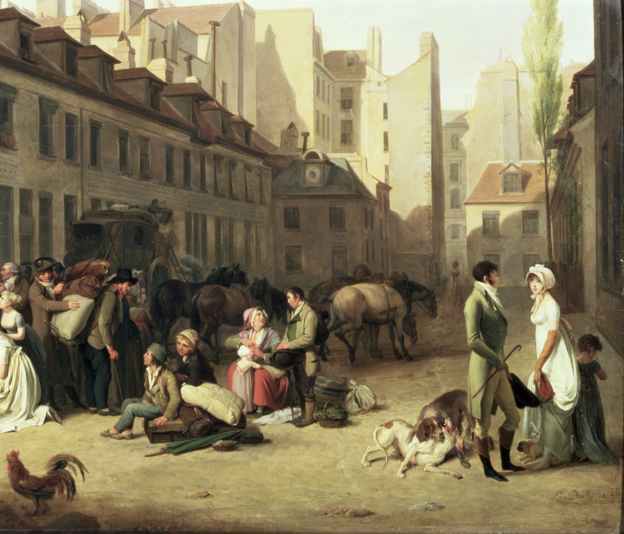 The Arrival of a Stage Coach at the Terminus (detail) by Louis Leopold Boilly