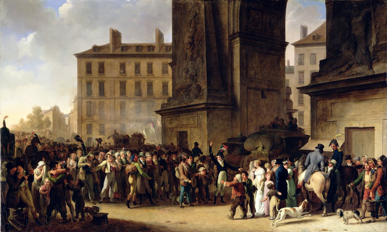 The Conscripts of 1807 Marching Past the Gate of Saint-Denis by Louis Leopold Boilly