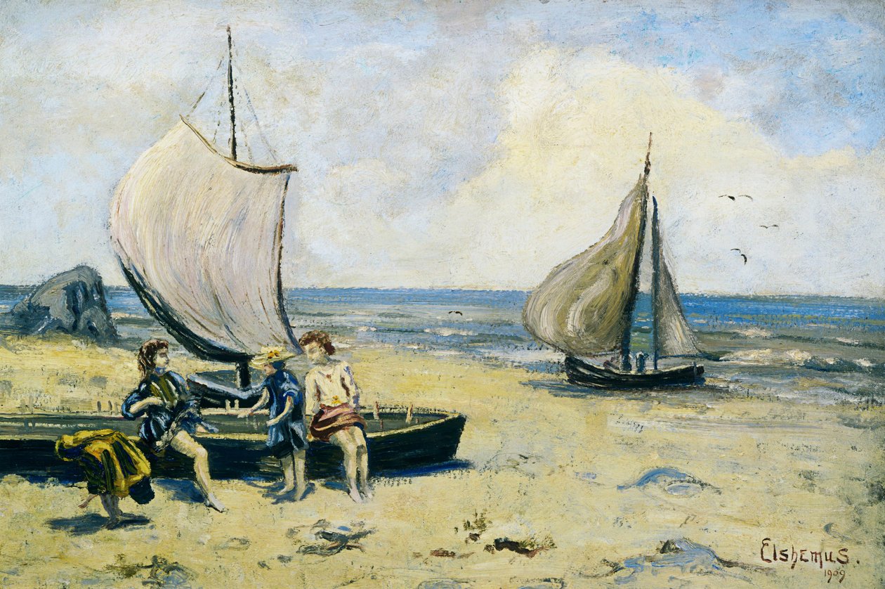 Children on the Beach by Louis Michel Eilshemius