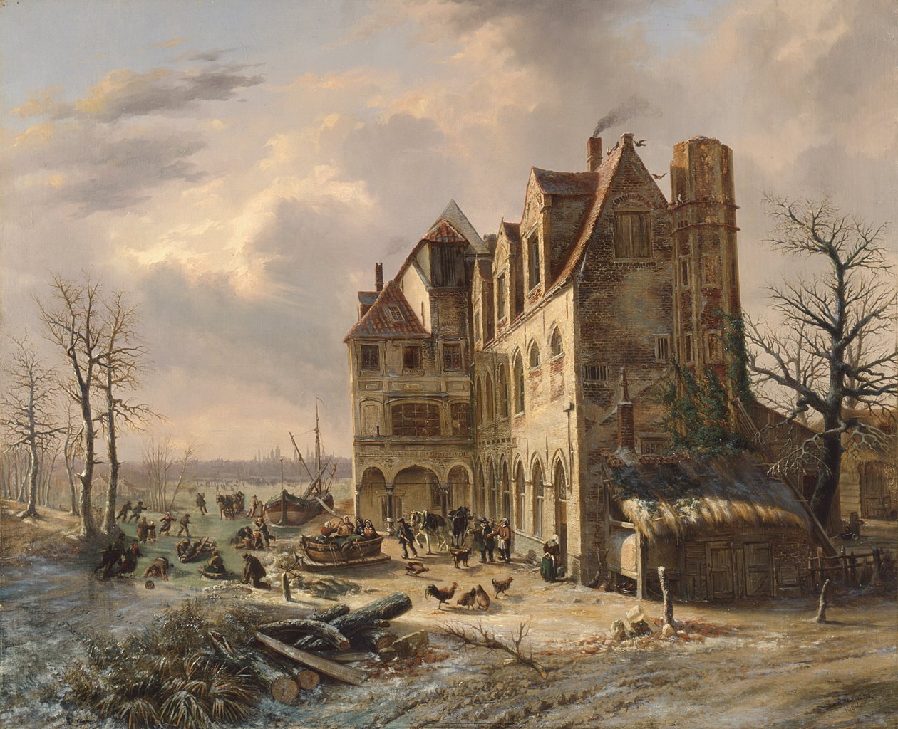 The Change-over at the Old Abbey by Louis Schepens