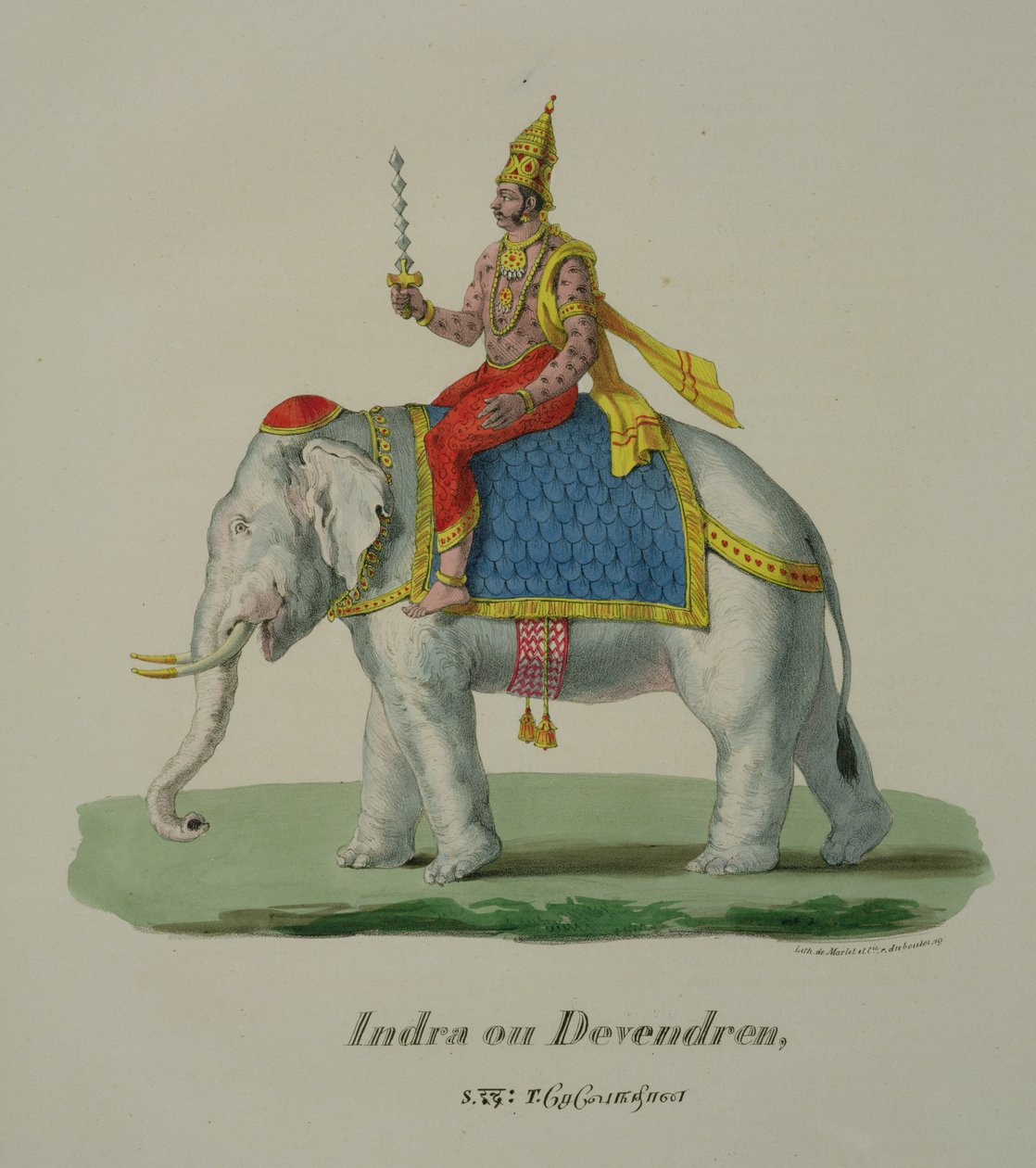 Indra, Engraved by Marlet et Cie by Louis Thomas Bardel