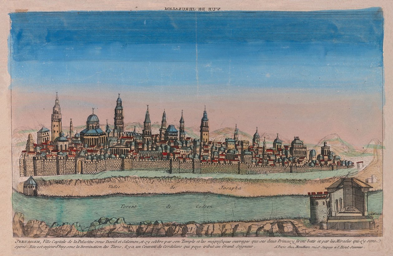 View of Jerusalem, 1770 by Louis Joseph Mondhare