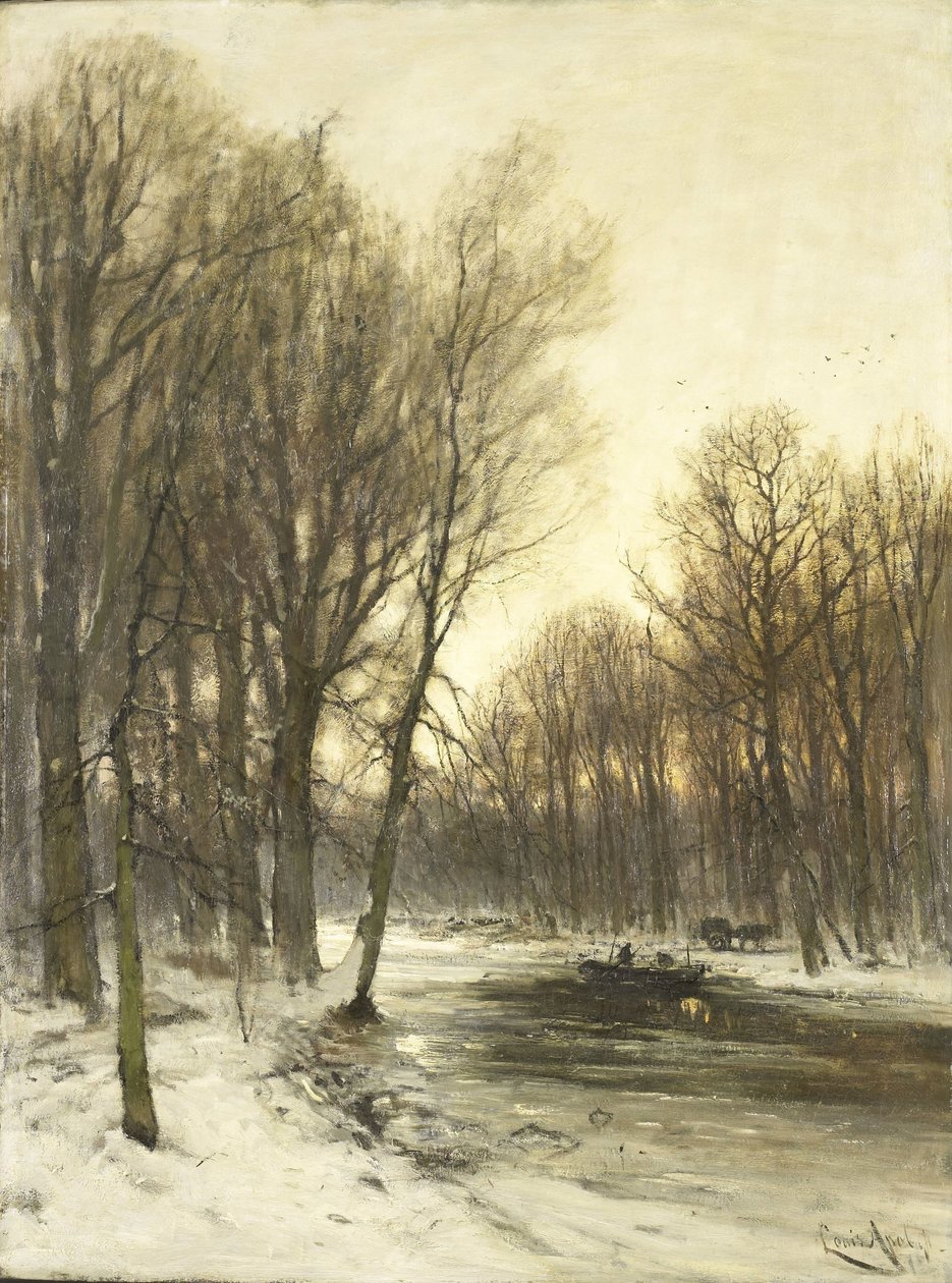 An Afternoon View of Snowy Woods by Louis Apol