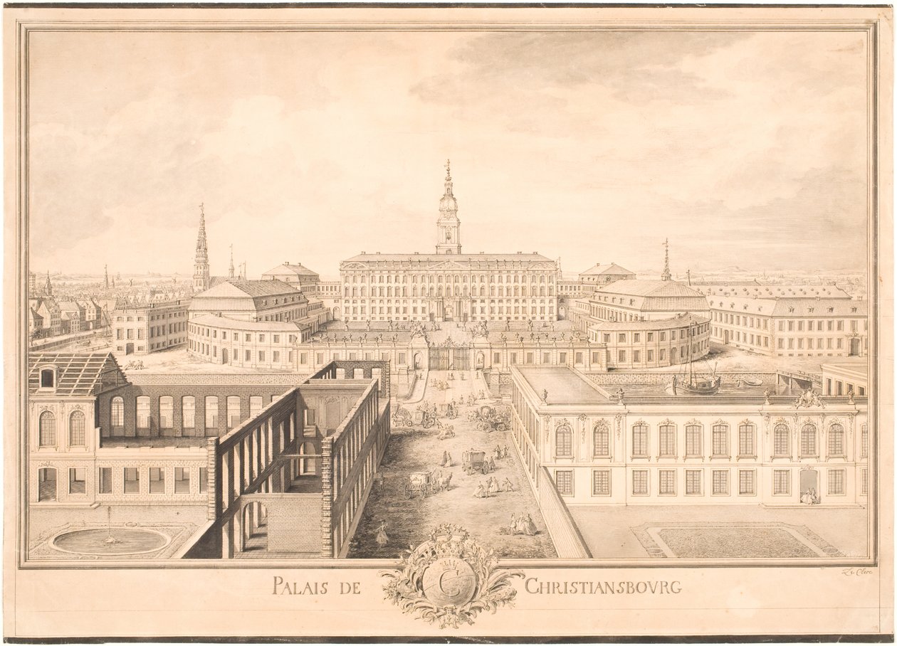 Palace of Christiansborg by Louis Auguste Le Clerc