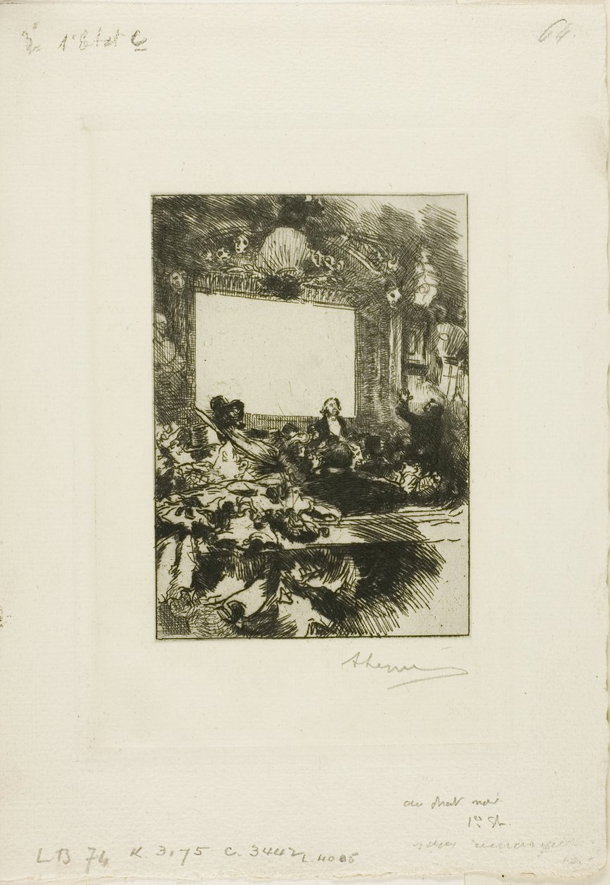 At the Chat Noir by Louis Auguste Lepère
