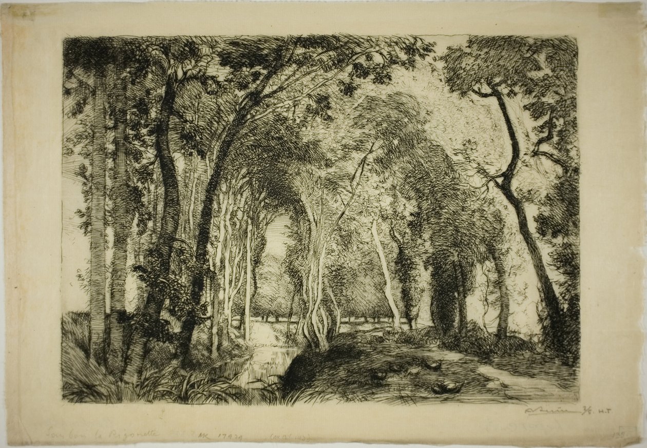 Underwood, at the Rigonette by Louis Auguste Lepère