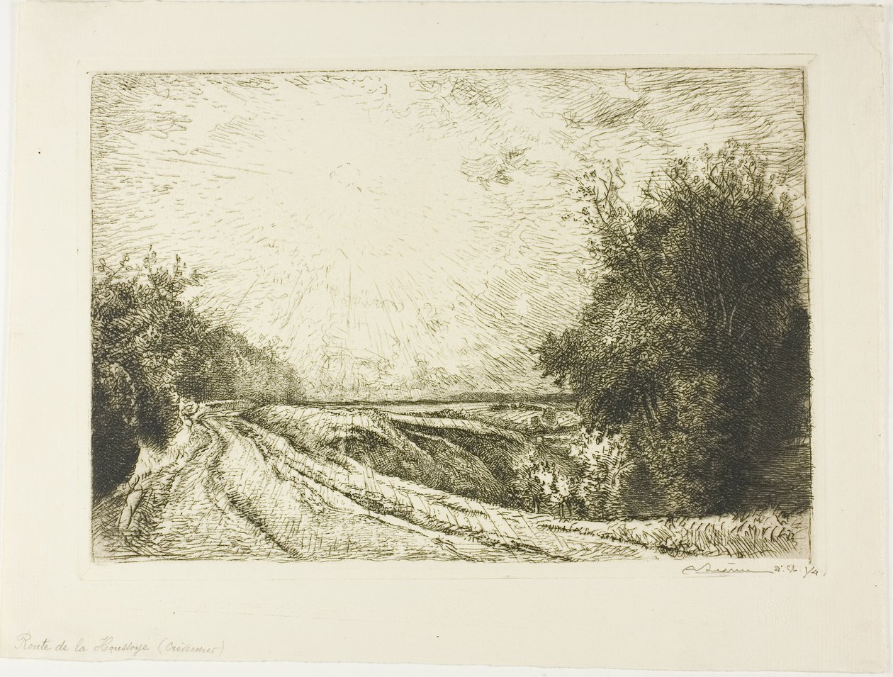 The Road to Houssoye by Louis Auguste Lepère