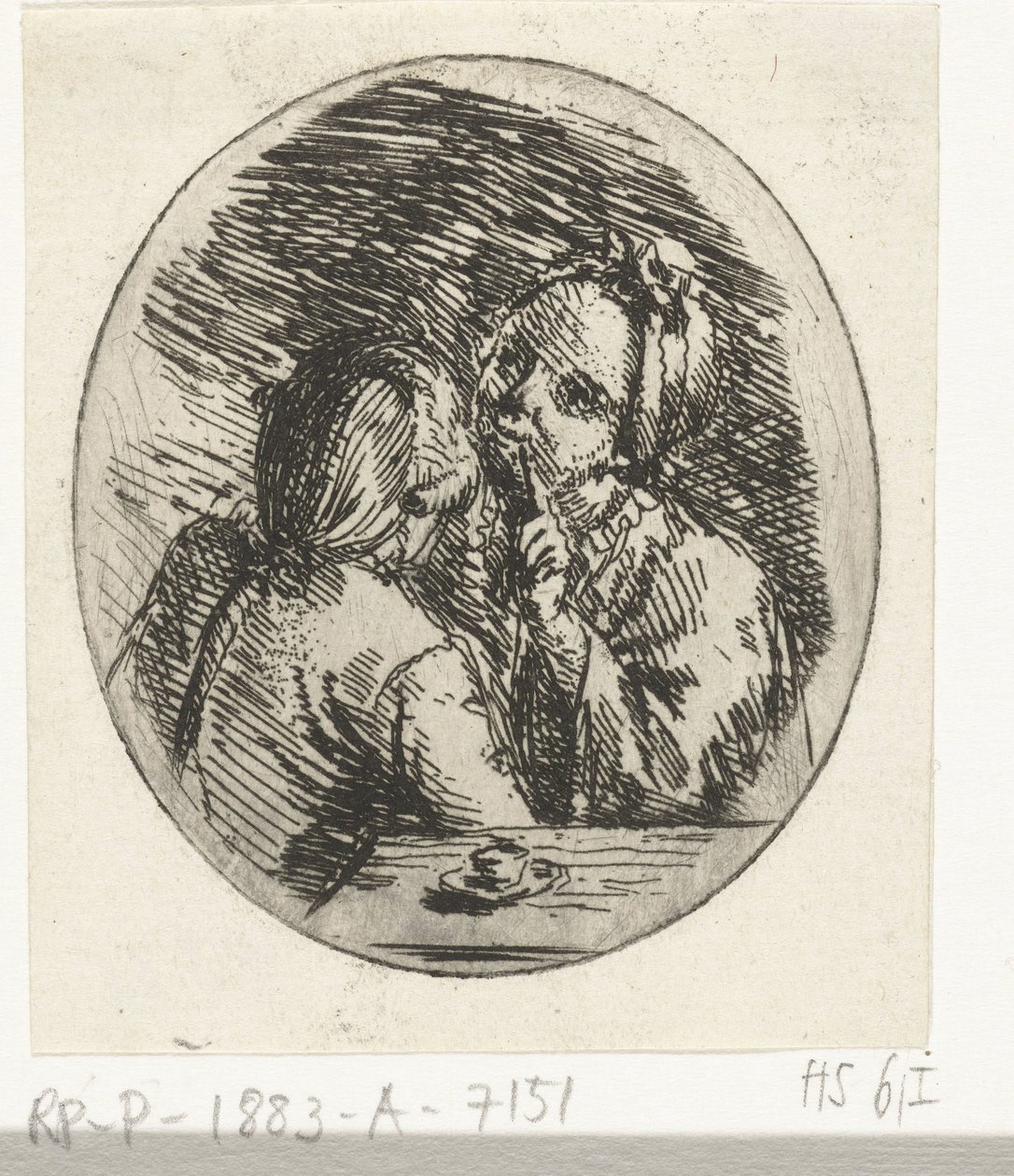 Man and Woman in Conversation by Louis Bernard Coclers