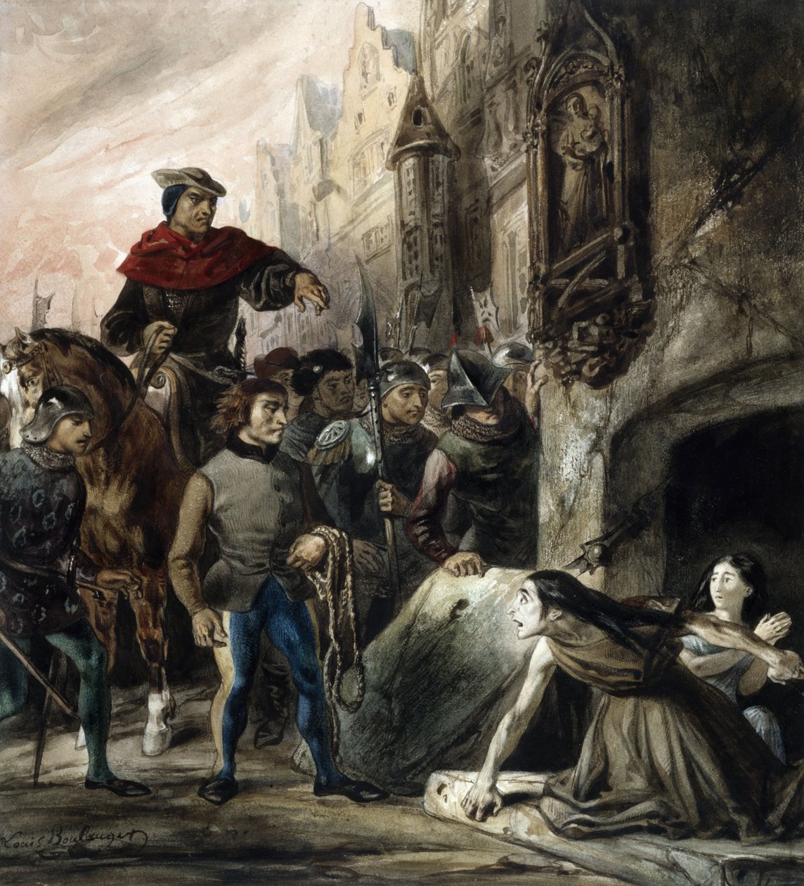 Esmeralda Defended by the Sachette by Louis Boulanger