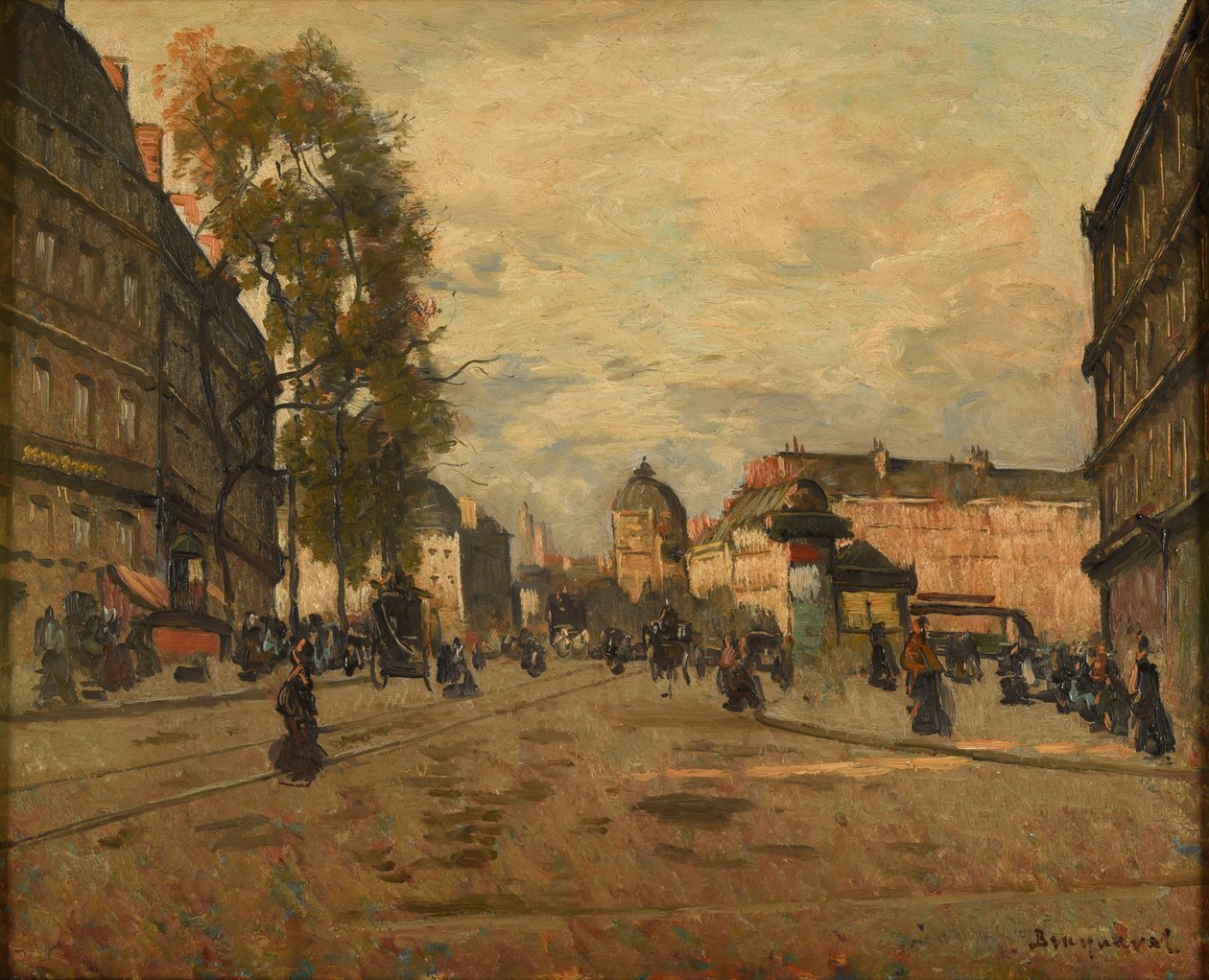Saint-Michel Square in Paris by Louis Braquaval