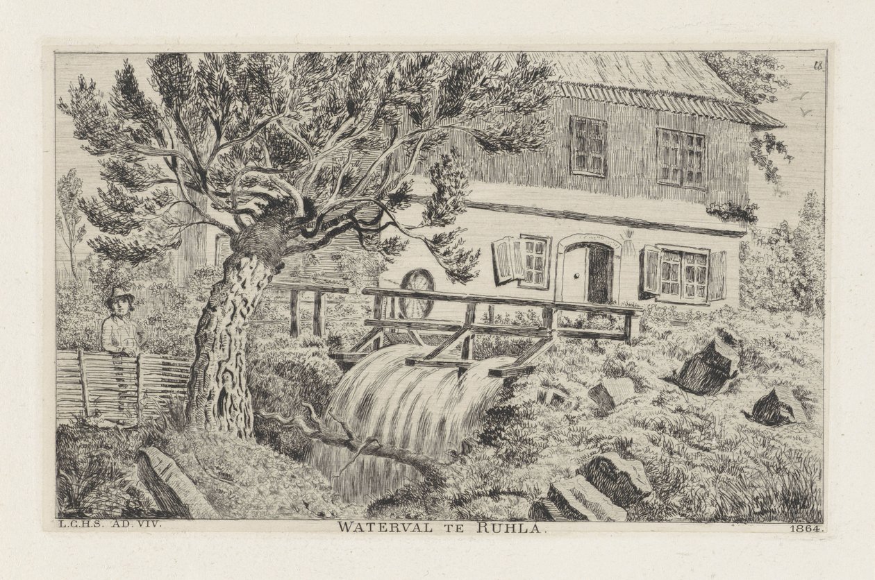 Waterfall at Ruhla by Louis Charles Hora Siccama