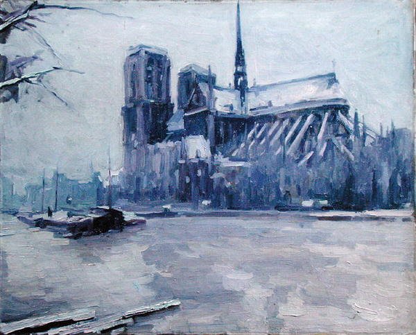 Notre-Dame at the time of the Floods by Louis Degallaix