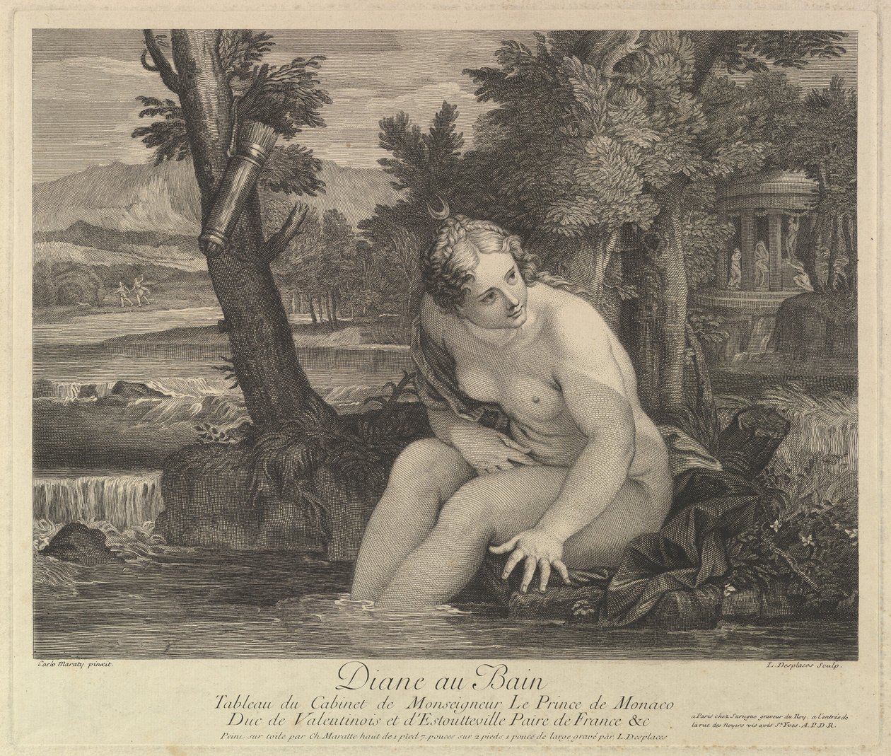 Diana at the Bath by Louis Desplaces