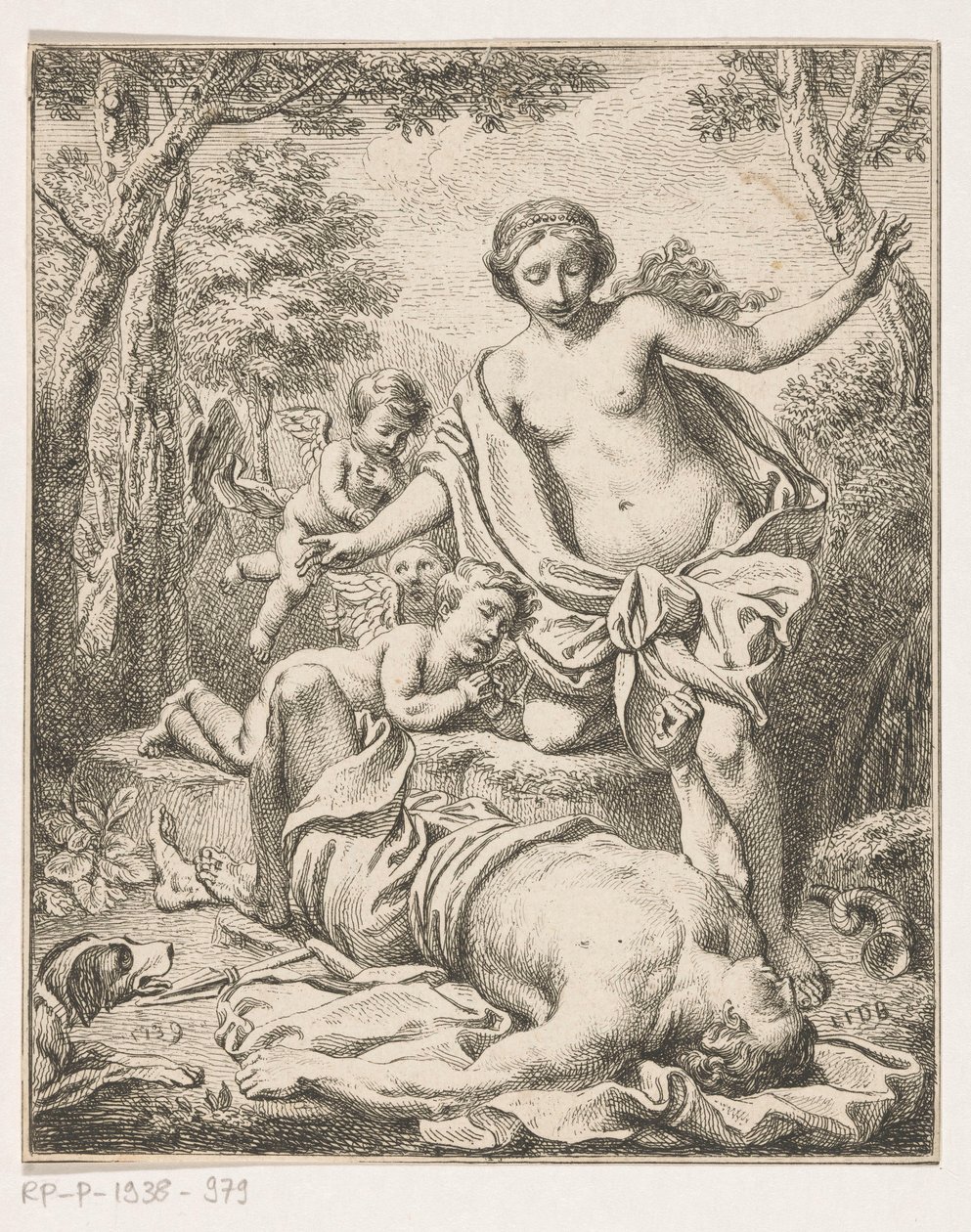 Venus and Adonis by Louis Fabritius Dubourg