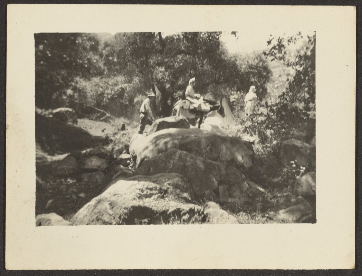 Figures Passing Through Landscape by Louis Fleckenstein
