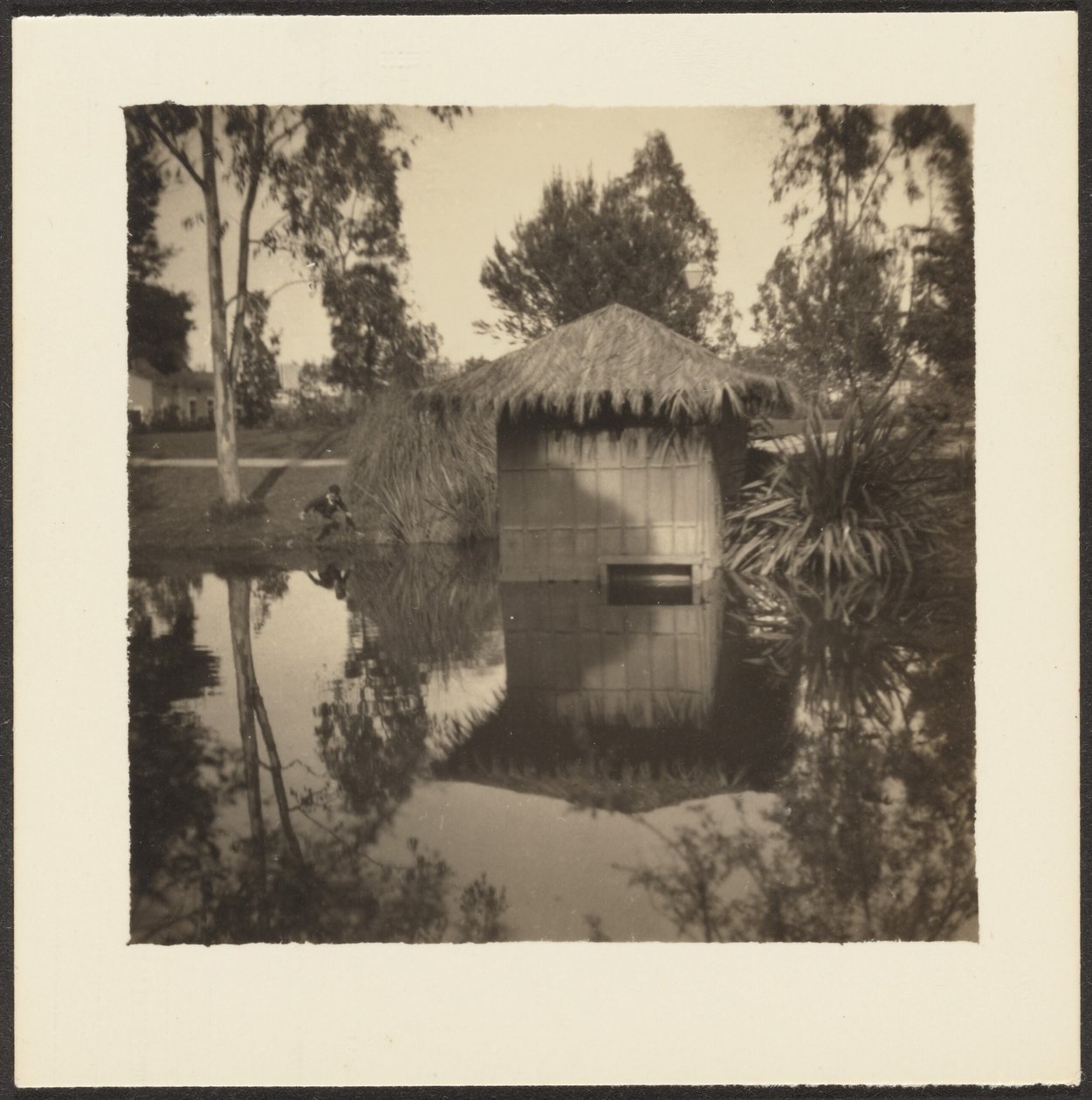 Hut on Pond by Louis Fleckenstein