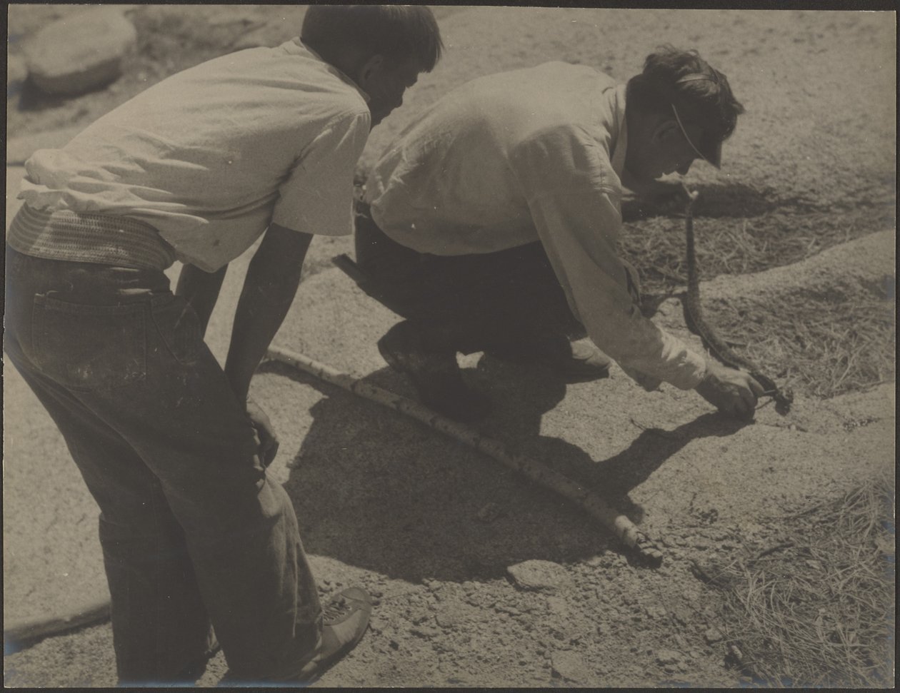 Men with Rattlesnake by Louis Fleckenstein