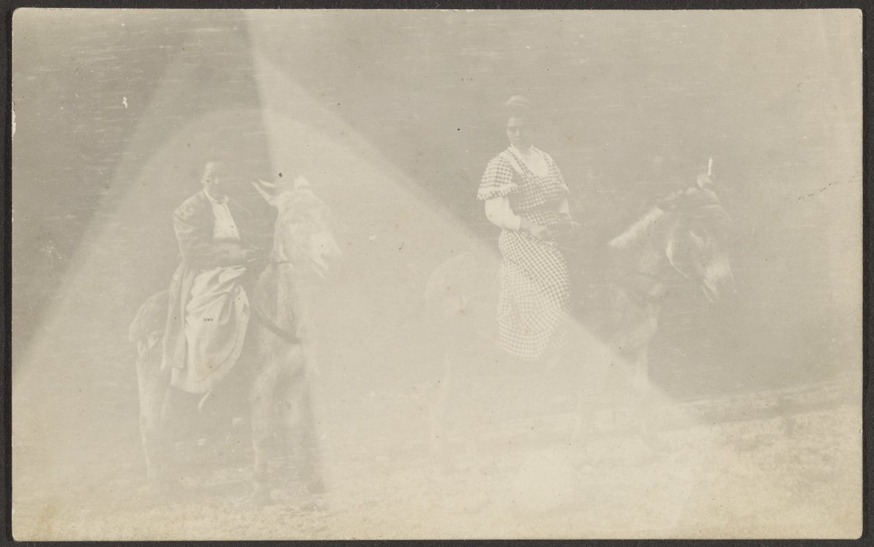 Two Women on Mules by Louis Fleckenstein