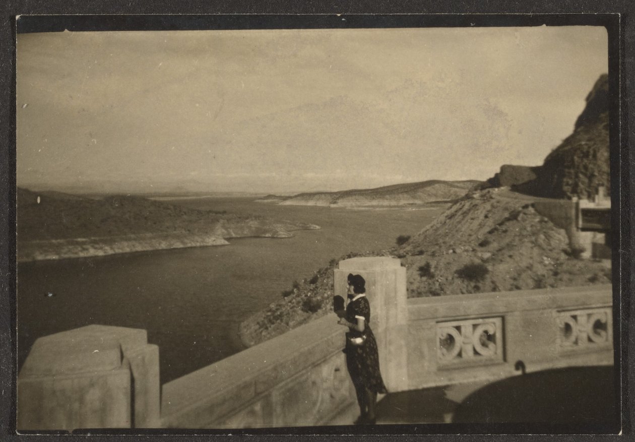 Woman Overlooking Beach by Louis Fleckenstein