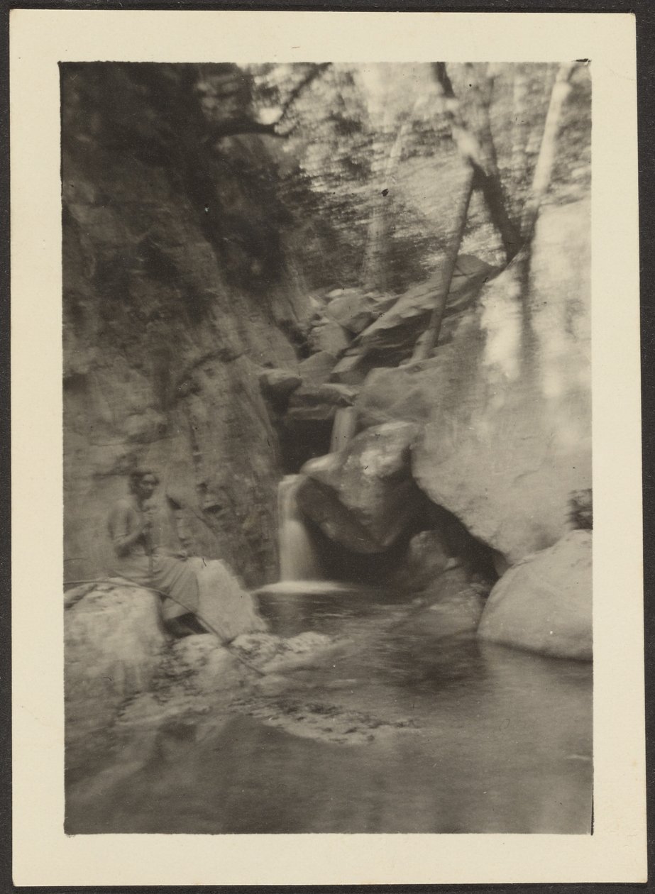 Woman at Waterfalls by Louis Fleckenstein