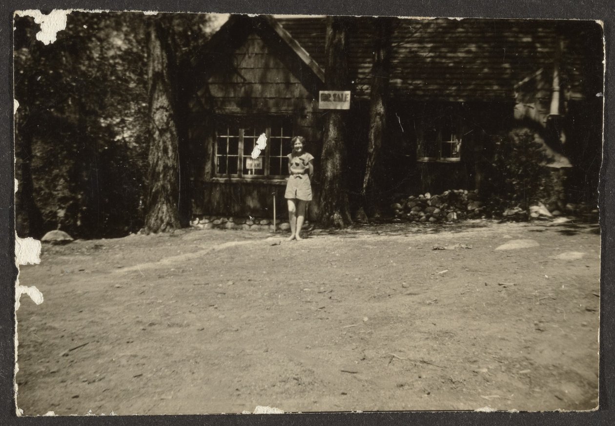 Woman before Cabin by Louis Fleckenstein