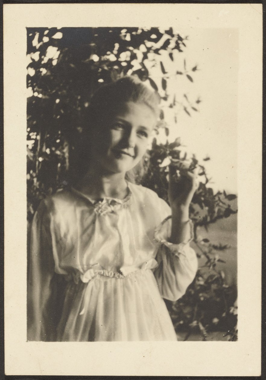 Young Woman Standing in Tree by Louis Fleckenstein