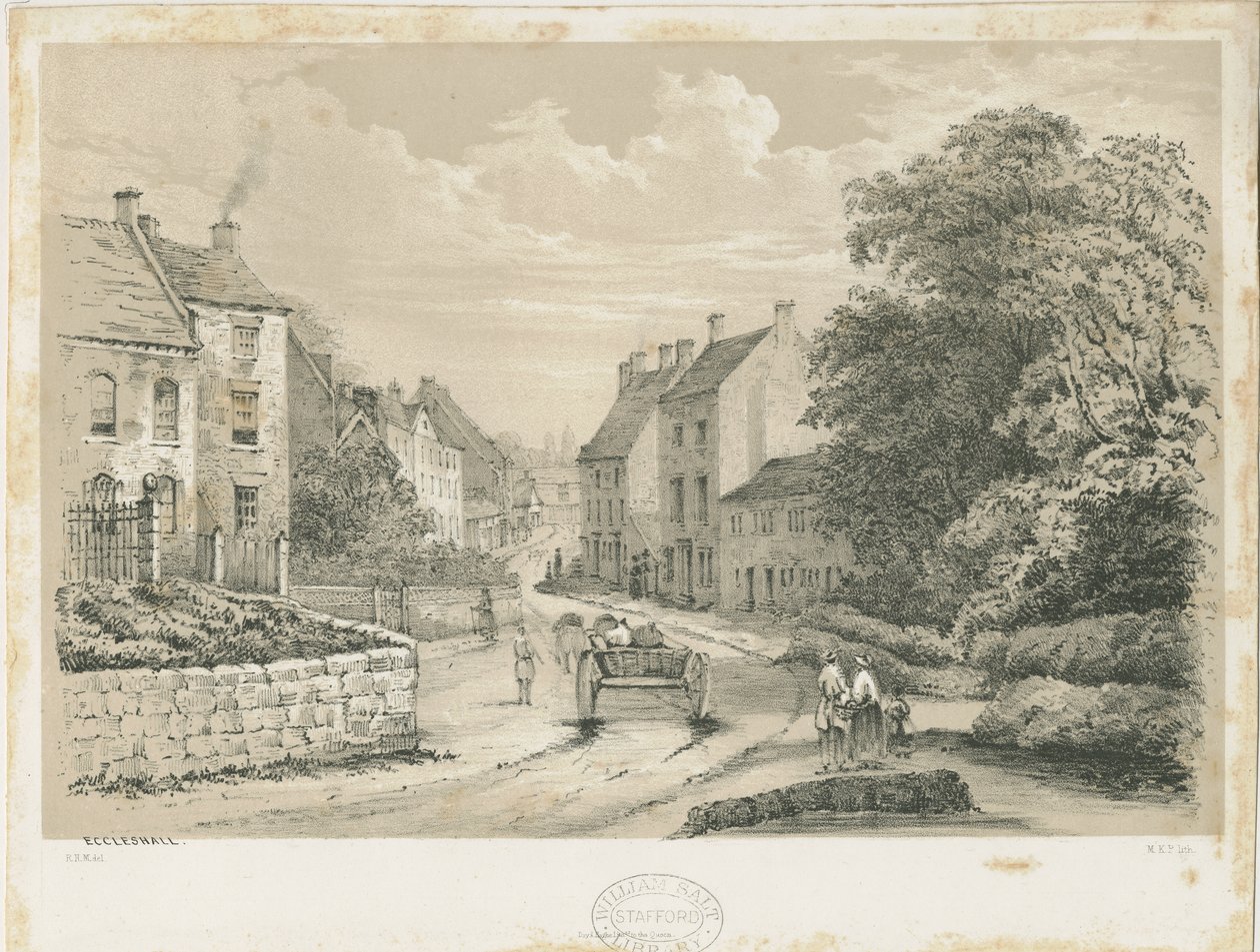 Eccleshall Village by Louis Haghe