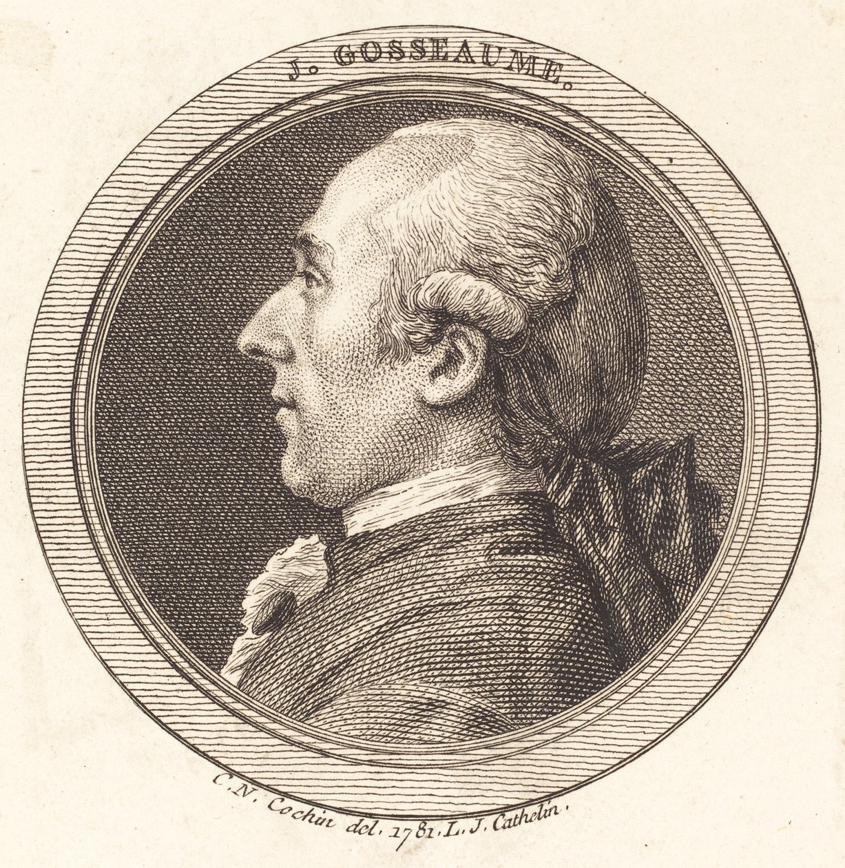J. Gosseaume by Louis Jacques Cathelin after Charles Nicolas Cochin II