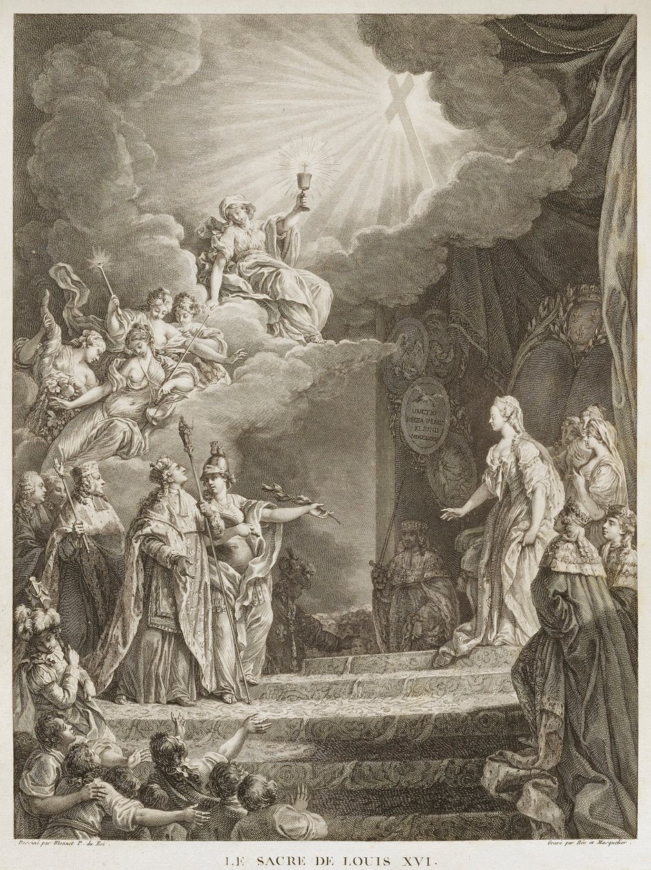 The Coronation of Louis XVI by Louis Joseph I Masquelier