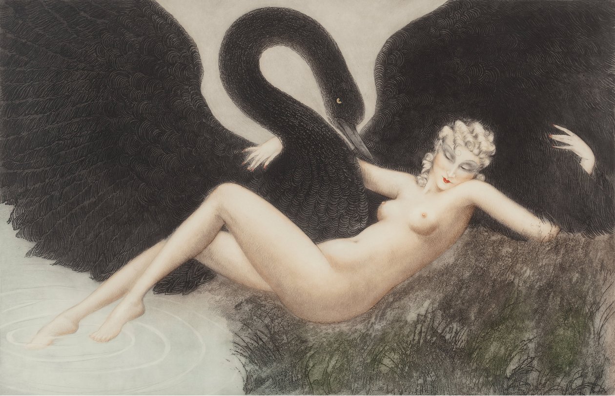 Leda and the Swan by Louis Justin Laurent Icart