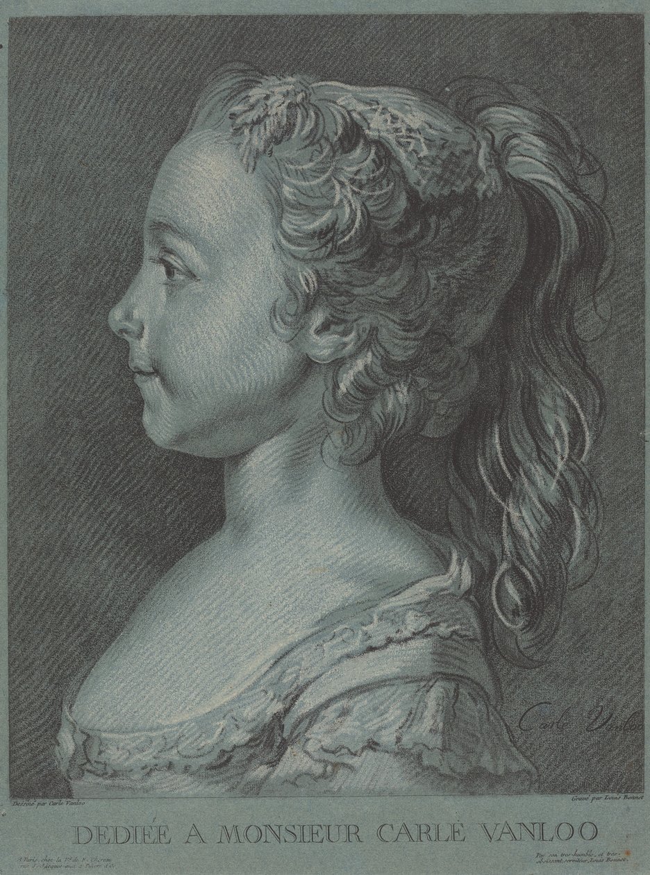 Marie-Rosalie Vanloo by Louis Marin Bonnet after Carle Van Loo