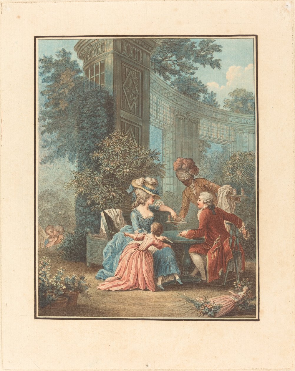 The Snack by Louis Marin Bonnet after Pierre Antoine Baudouin