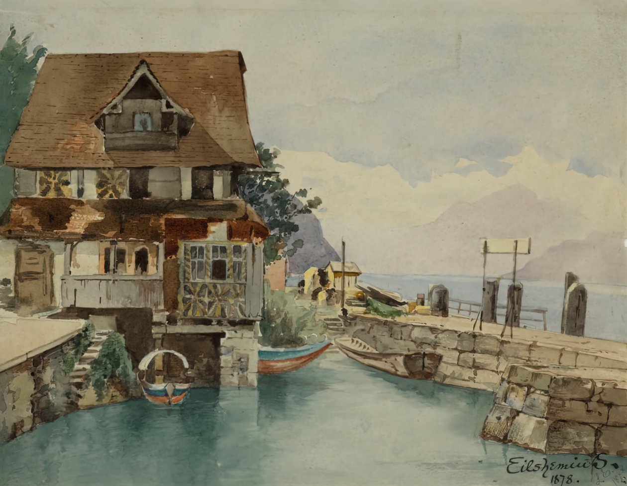 House On Canal by Louis Michel Eilshemius