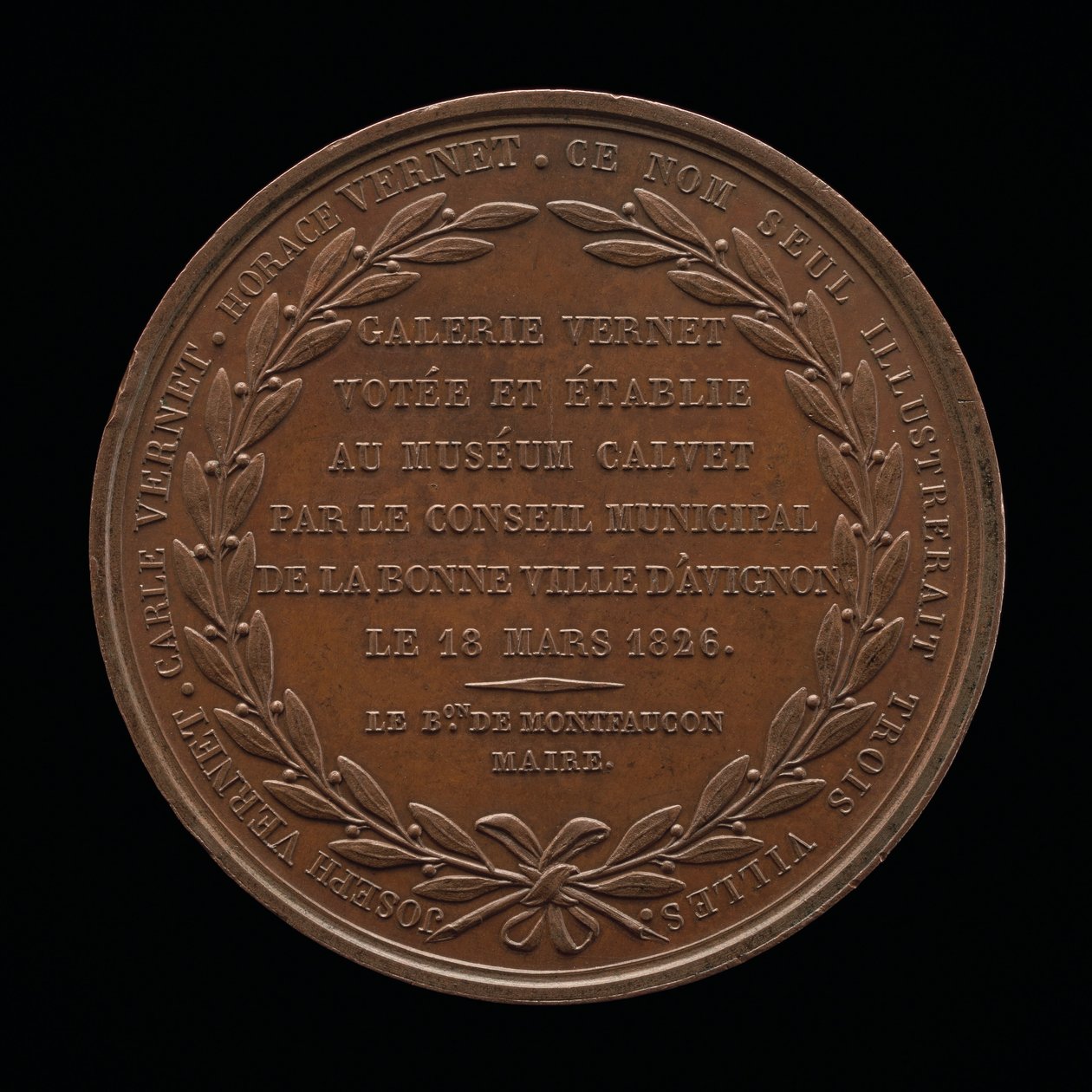 Inscription [reverse] by Louis Michel Petit