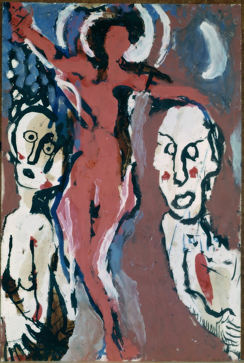 Crucifixion (Red Christ) by Louis Soutter